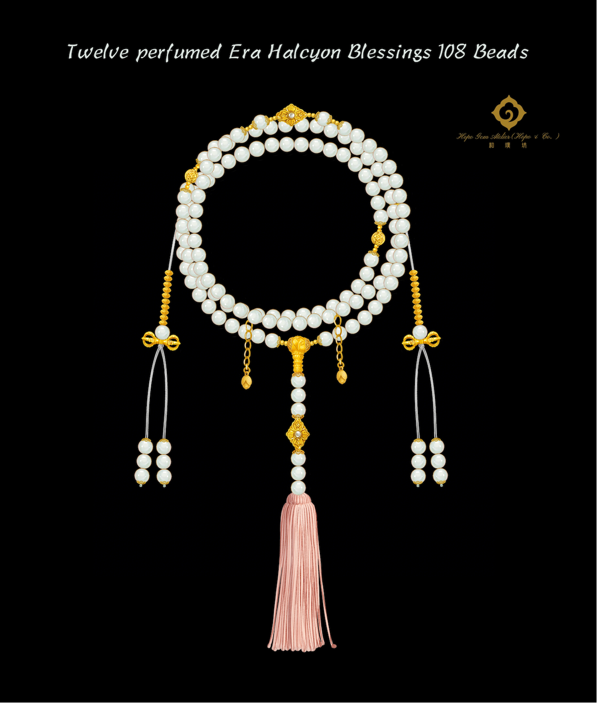 Hopo Gem Atelier (Hopo & Co.) YG Lotus Serenity Bracelet Twelve perfumed Era -Halcyon Blessings