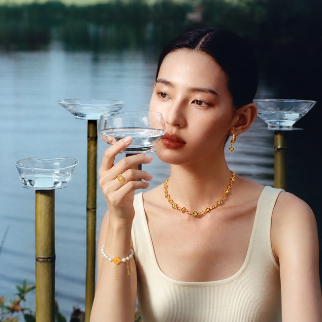 Hopo Gem Atelier (Hopo & Co.) YG Lotus Serenity Bracelet